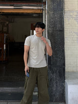 ショルダー パネル ピグメント 半袖 Tシャツ