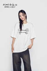 24FW HOSHI X ADLV タイガースケッチ 半袖Tシャツ クリーム