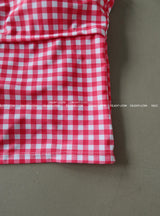 Gobang Checkered Cover-Up Backless Bikini