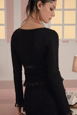 Vanilla lace cardigan - black