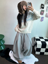 パラシュートツーピンタックバルーンロングワイドパンツ 🖤🩶💜🤎🩷5COLOR