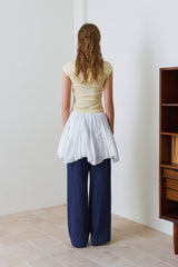 Wave frill skirt_ivory