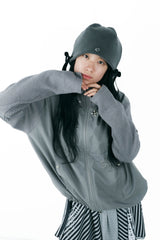 ribbon beanie(gray)
