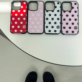 m ドット. (pinkblack) グラスバンパーiPhoneケース