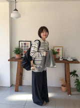メンマカラーバンディングワイドコーデュロイパンツ