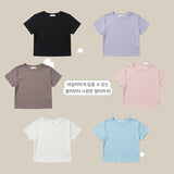 デイリー💭ベーシック スパンデックス Vネック ラウンドネック 半袖 Tシャツ(6 colors)
