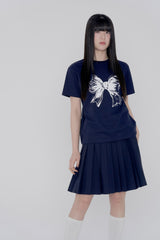 リボンロゴスリムフィットTシャツ