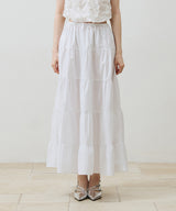 LOVEY LONG SKIRT / WHITE