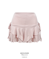 Lina Ribbon Frill Mini Skirt (3color)