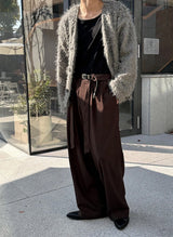[F/W] ファーヘアカーディガンジャケット(3color)