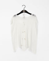 [Belt set] リュクスヒッピーパンチングシースルーメッシュニットノースリーブ