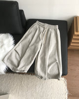 ドロップバミューダボンデッドスウェットパンツ