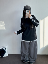 2サイズ🩶 ソフティサイドピンタックワイドロングパンツ🩶🧇🖤🤍5カラー