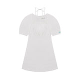 Strap square-neck mini dress