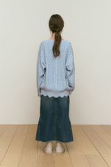 COLLECTION PRINTED SCALLOP KNIT [SKY]