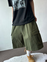 Mighty Hip Patch Cargo Bermuda Shorts 3color