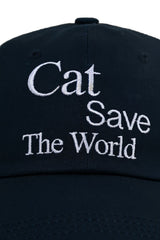 Cat Save The World ボールキャップ (Navy)