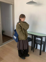 [Unisex] マンタブオーバーキルティングウールジャンパー