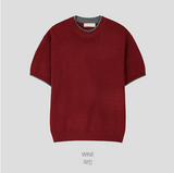 LMN Central Layered Semi-Crop Short-Sleeve Knit (5 colors)