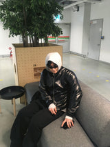 No.1614 レザージャージジップアップ