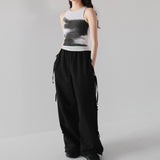 side ribbon sweat pants
