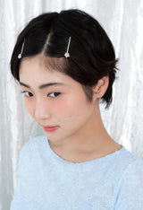 [2SET] ペティフラワーヘアピン - シルバー