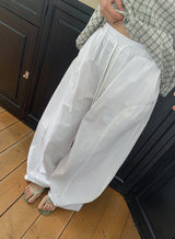 ユカネ カット サマー ワイド コットン パンツ
