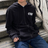 Collaboration Zip Up Hoodie BLACK | Creepy Nuts × CROOZ