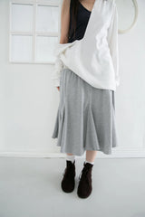 stripe banding flare midi skirt(3colors)