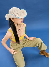 Crochet Cowboy Hat (ivory)