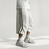Lever Nylon Track Knee Pintuck String Bermuda Pants (3 colors)