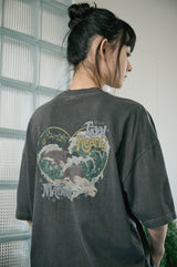26SS★ Dolphin Hearts Pigment Short Sleeve Tee
