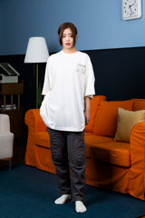 FAITH FADE Absence of Happiness - Identity Crisis Wide Oversized Tee (White)