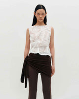 Layered Wrap Tie _ BROWN