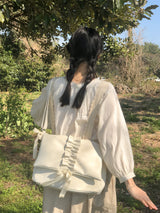 Ruffle envelope bag_ivory