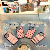 [MADE] s ♥ dot. (pink) グラスバンパーアイフォンケース