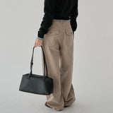 [Asgen] Herringbone Pocket Curved Cotton Pants - 3 Colors