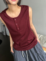 Bertney Ribbed Basic Thick Tank Top 6color