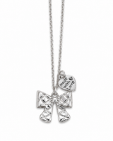 chain charm necklace ribbon