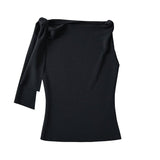 Daphne Asymmetric Ribbon Top