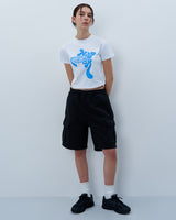 ツイストロゴクロップTシャツ　ホワイト