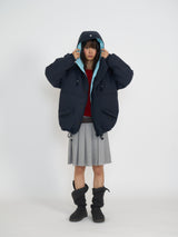 パフィーシンサレートリバーシブルジャンパー (ネイビー & スカイブルー)