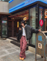 ユーティリティウォッシングワイドカーゴパンツ