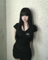 ONYX SIGNATURE LOGO V-NECK HALF T (5COLOR)
