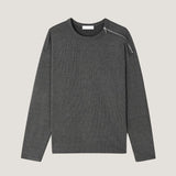 ASCLO Shoulder Zipper Rib T Shirt (3color)