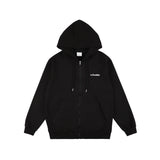 Back print logo zip hoodie