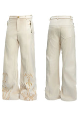 Thorn Totem Embroidered Pants