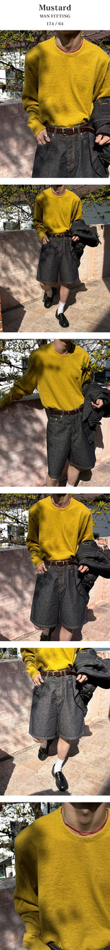 [S/S] Soft round neck knit sleeves(4color)
