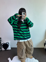 ジッパーカーゴ🤐キーリングカーゴバルーンオーバーパンツ 🧸🧇🩶🖤4カラー