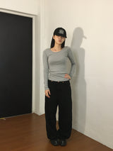 soru basic long T-shirt (3color)